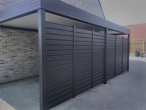 carport en alu vue de côté