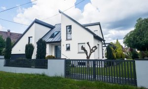 portail classique battant gris