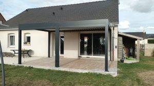pergola bioclimatique alu plusieurs poteaux