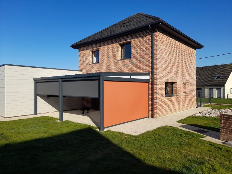 pergola toit polycarbonate adossee